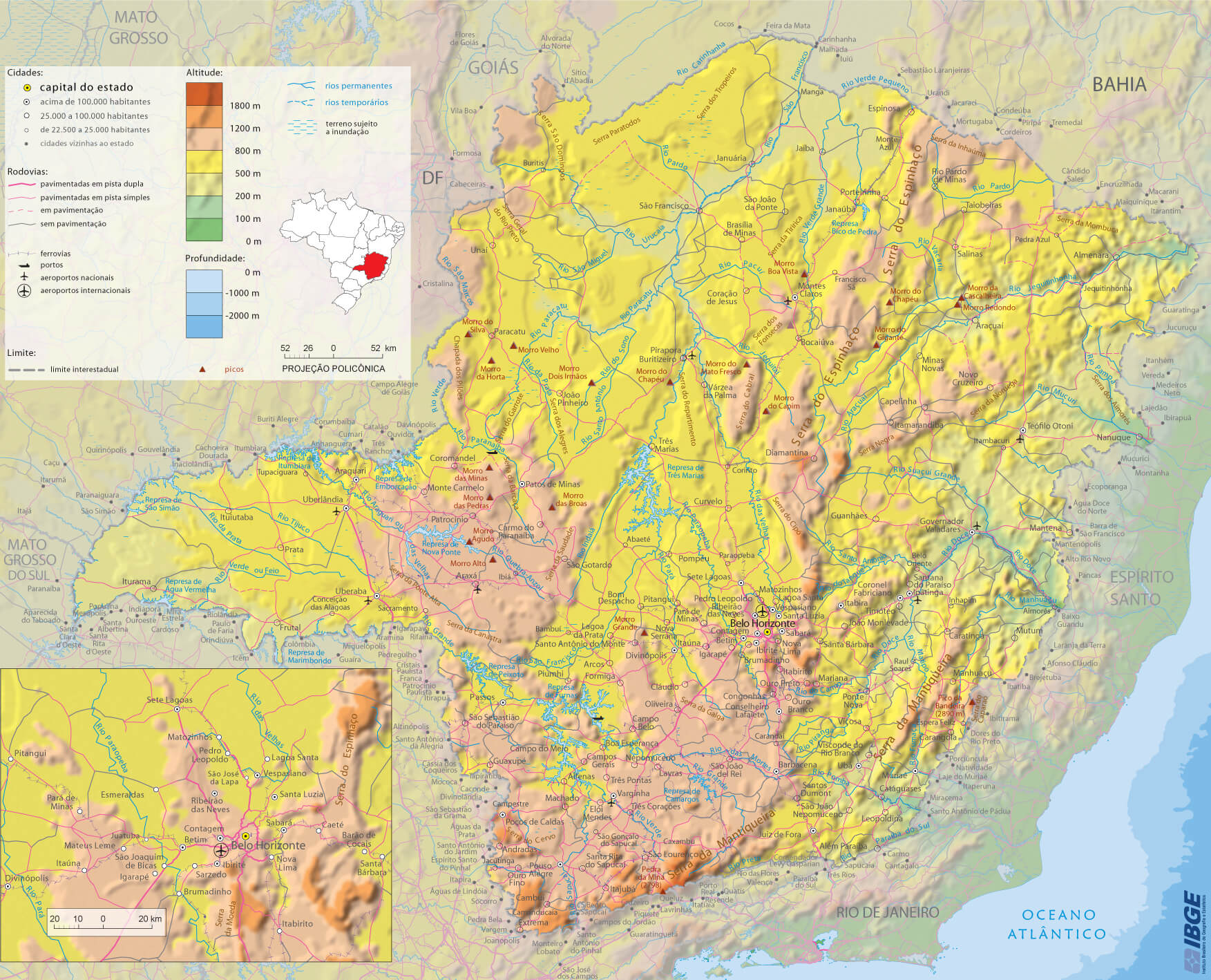 Mapa de Minas Gerais: Lista de Cidades, Tipos de mapa e Curiosidades