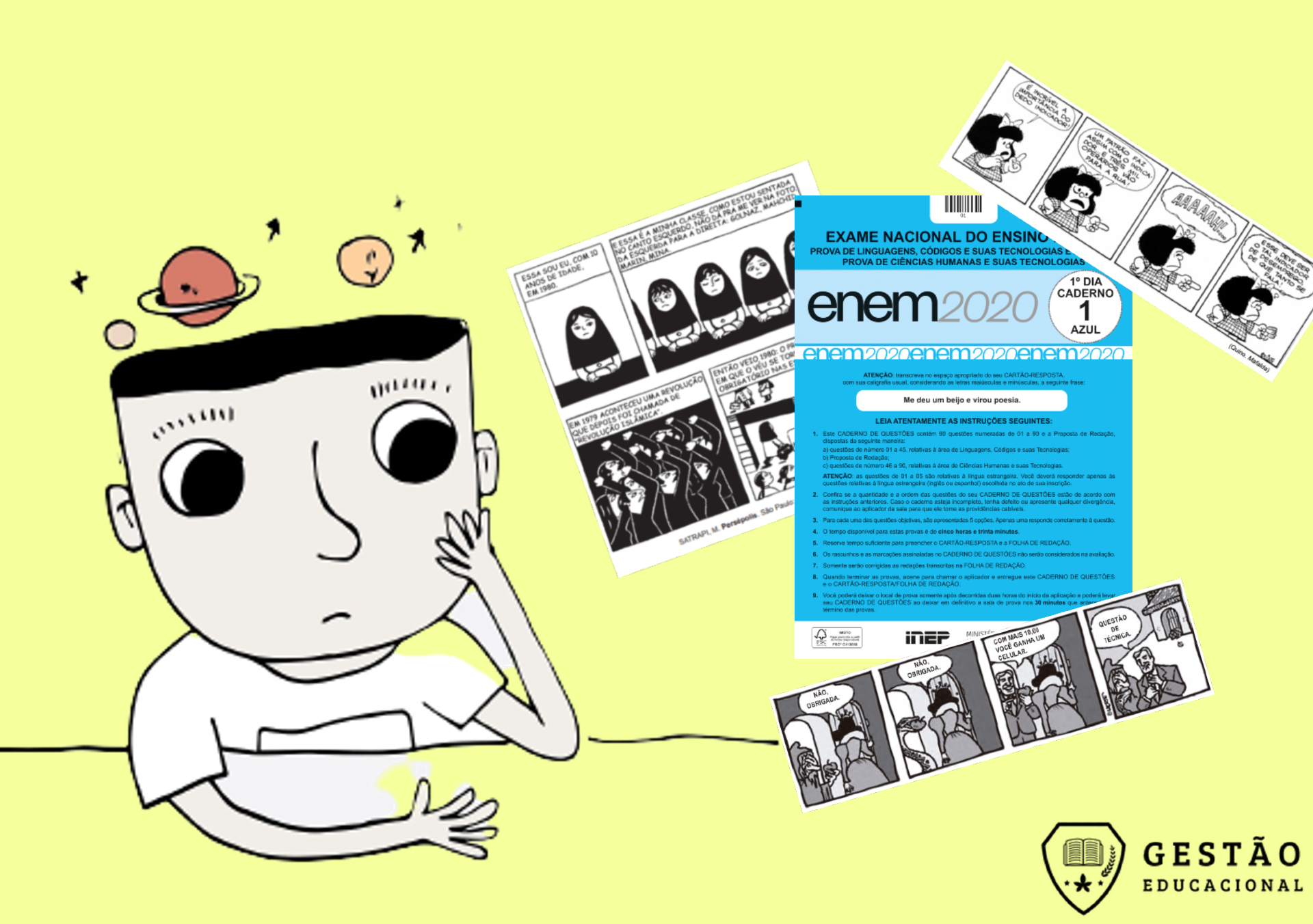 Quiz do Enem: 7 exercícios envolvendo QUADRINHOS para testar sua INTERPRETAÇÃO DE TEXTO! (Imagem: Gestão Educacional - Enem - Piyapong Saydaung/Pixabay)