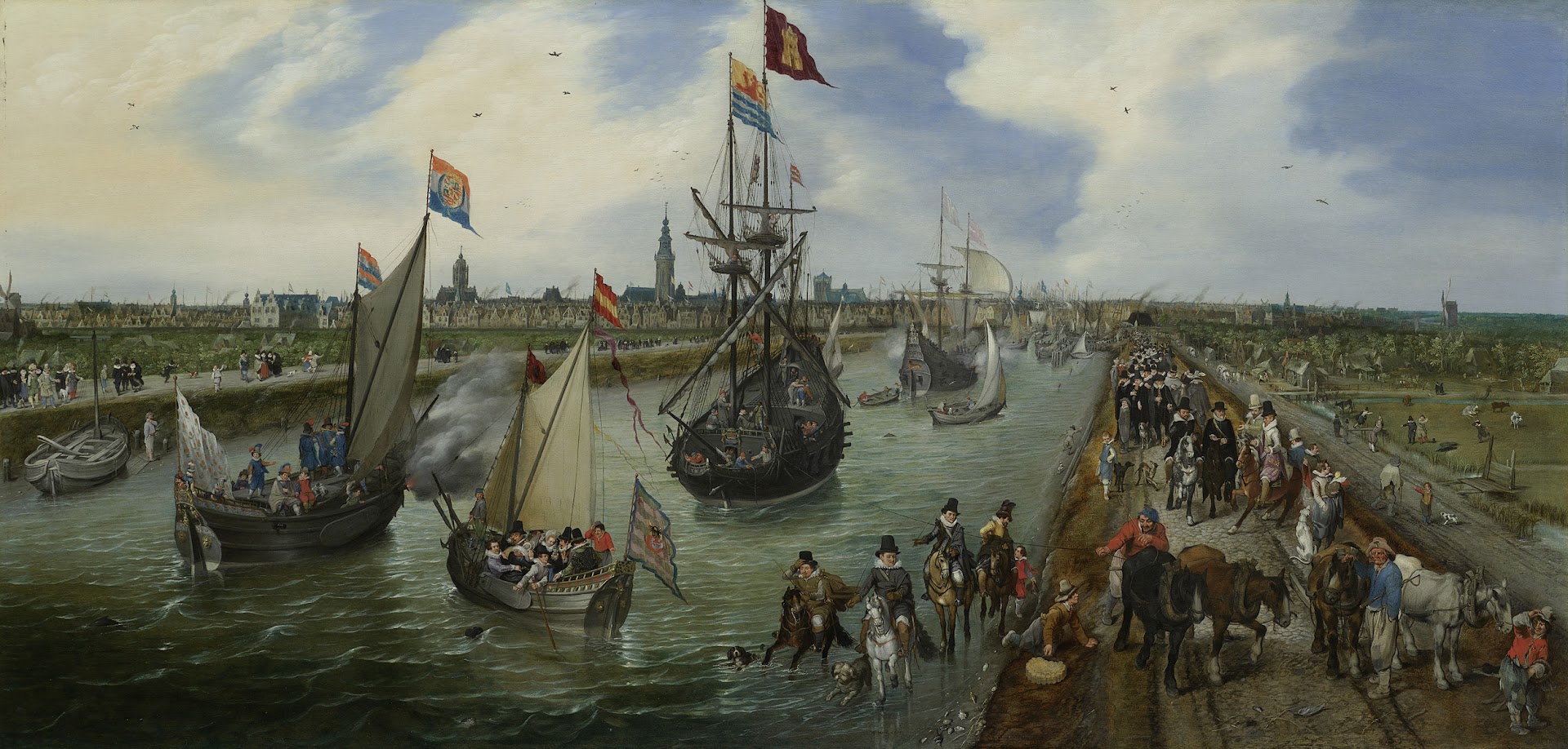 Companhia das Índias Orientais - Como surgiu, para que servia e mais! (Imagem: Pintura "The Departure of a Dignitary from Middelburg", de Adriaen van de Venne)